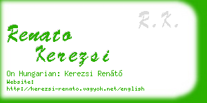 renato kerezsi business card