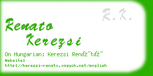 renato kerezsi business card